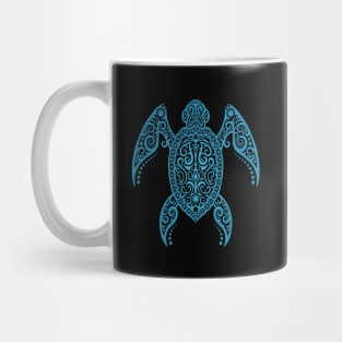 Intricate Blue Sea Turtle Mug